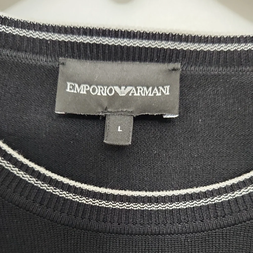 Men's Emporio Armani Black Crewneck Sweater - Picture 4 of 6